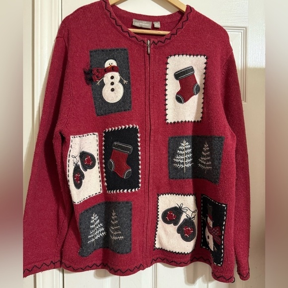 croft & barrow Sweaters - Croft & Barrow Wool Blend Holiday Cardigan - Size 1X